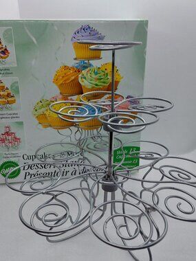 Wilton 3 - Tier Metal Cupcake Stand Holds 13 Cupcakes